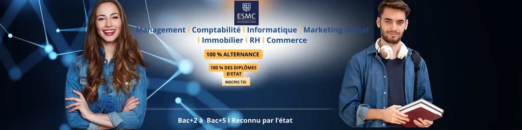 Bannière Groupe ESMC BUSINESS SCHOOL CERGY